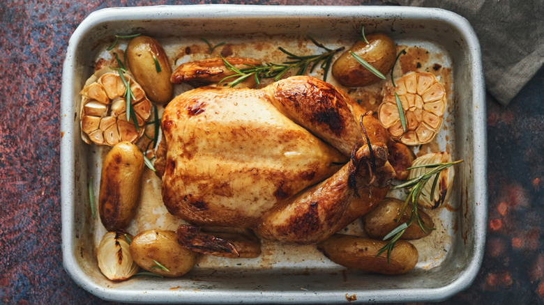 herb-roasted chicken with potatoes