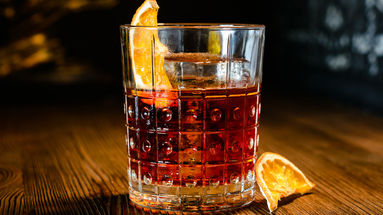 Negroni on wood table