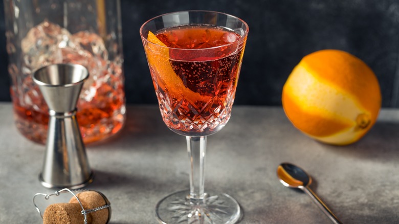 Negroni Sbagliato in crystal glass