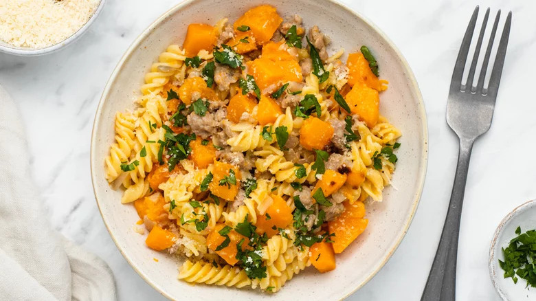 sausage squash pasta