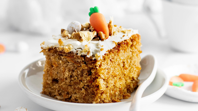 Slice of carrot cake 