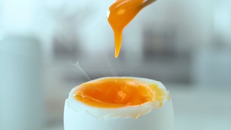 Runny soft boiled egg