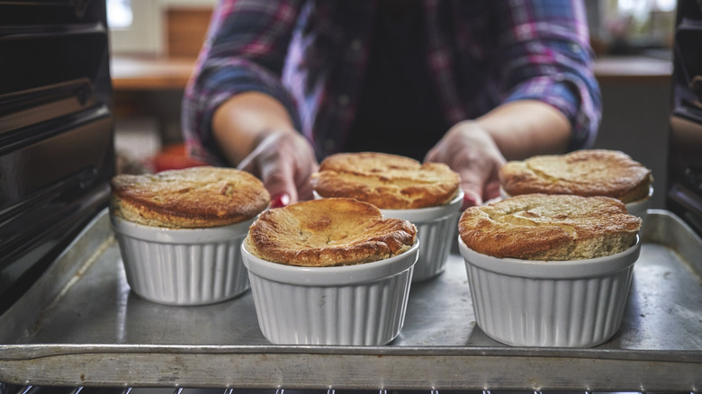 Souffles on a countertop