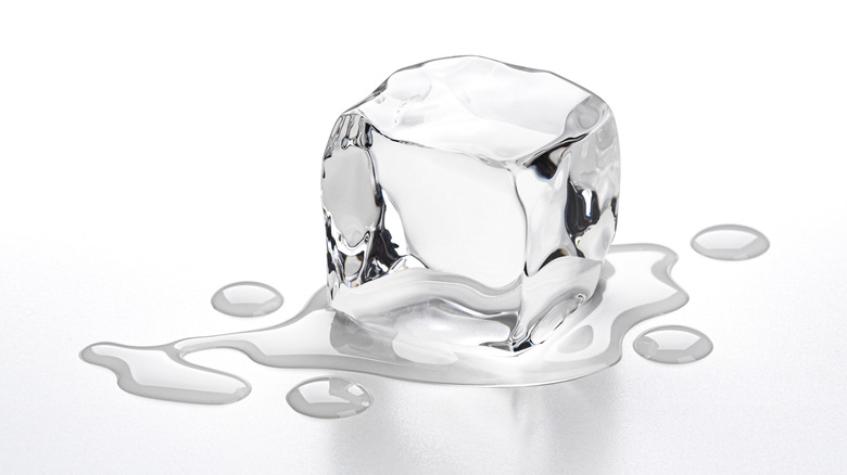 Melting ice cube