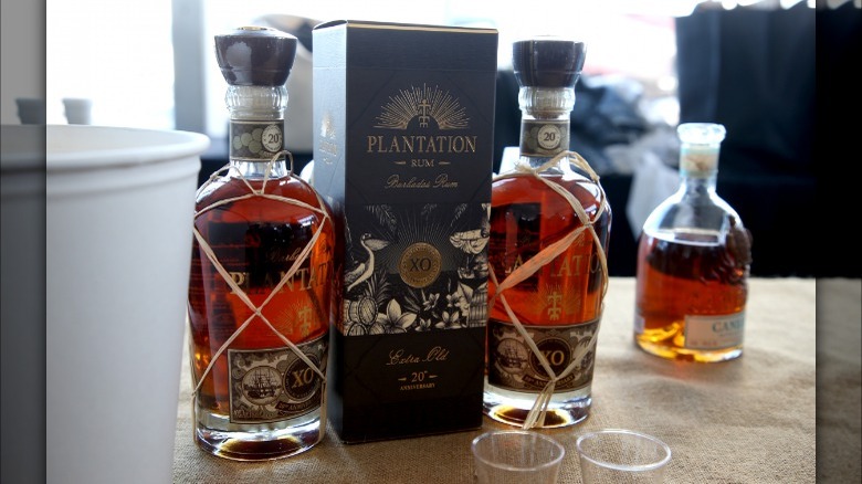 Bottles of Plantation rum