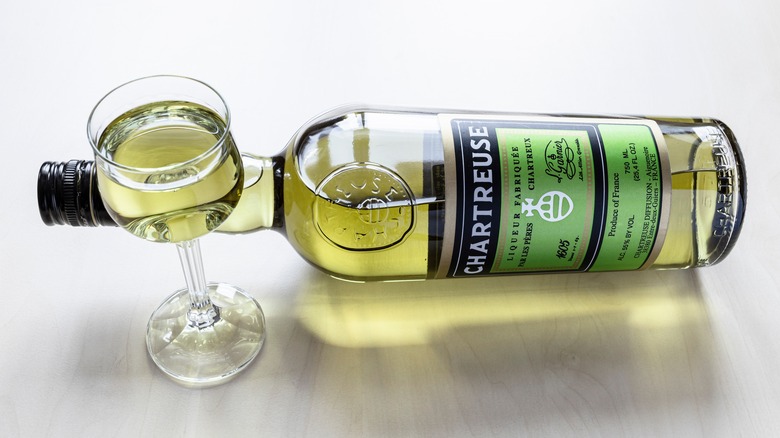 bottle of green Chartreuse