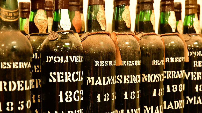 Madeira wine bottles