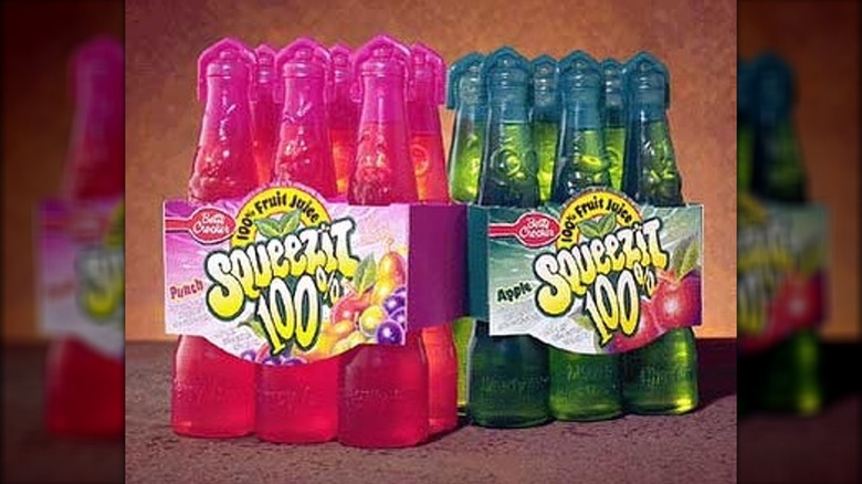 pink and blue squeezit drinks