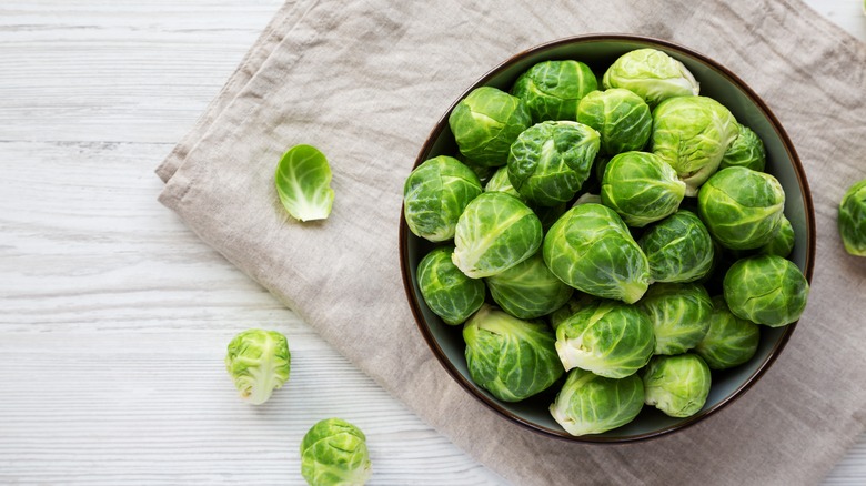 Brussels sprouts in a bowl