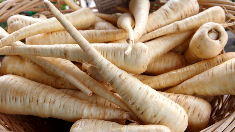 Parsnips in a basket