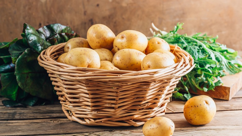 Potatoes in a basket