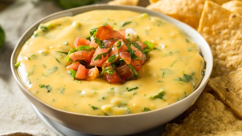 Bowl of queso dip