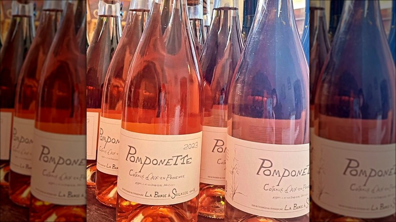 Rosé wine bottles