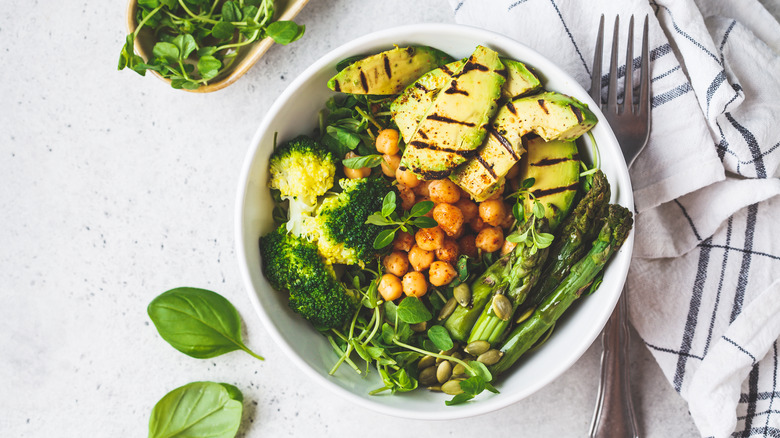 rice bowl with avocado