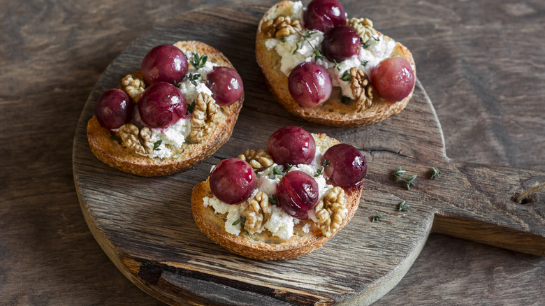 roasted grape bruschetta