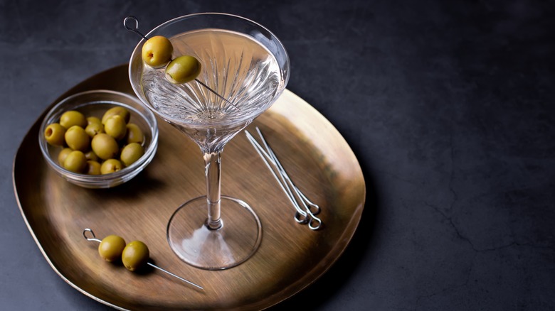 Martini with olives