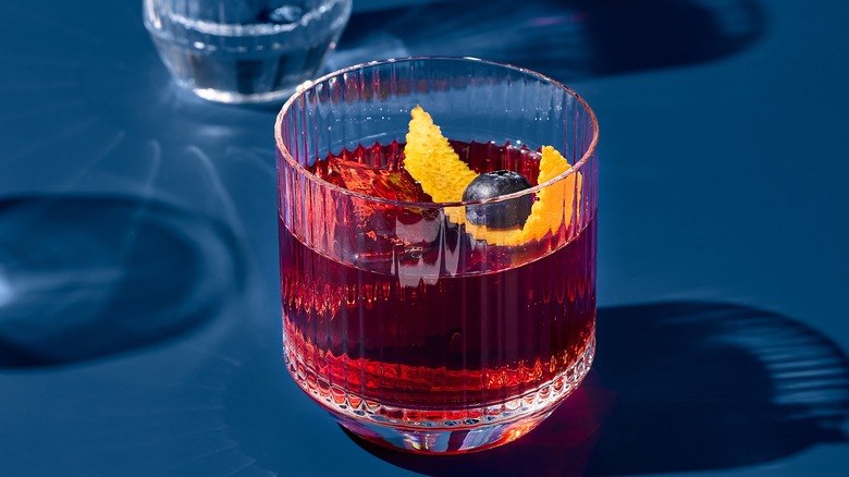 Negroni cocktail with garnish