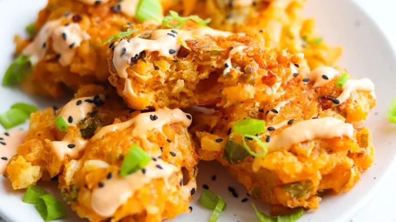 Crisp And Spicy Kimchi Fritters