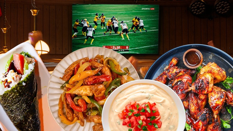 Composite image of gluten-free Super Bowl appetizers