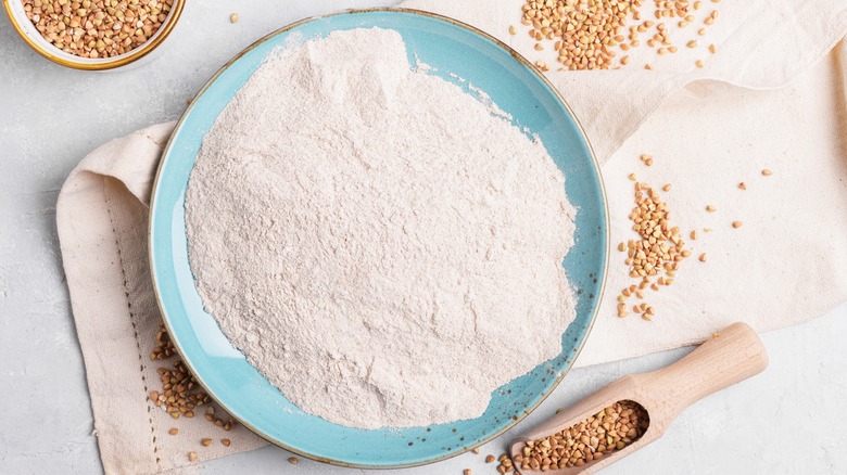 Bowl of white flour