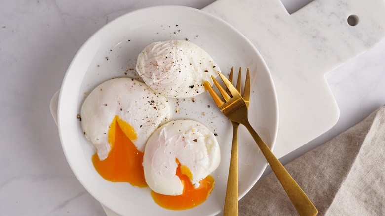 boiled eggs and fried eggs