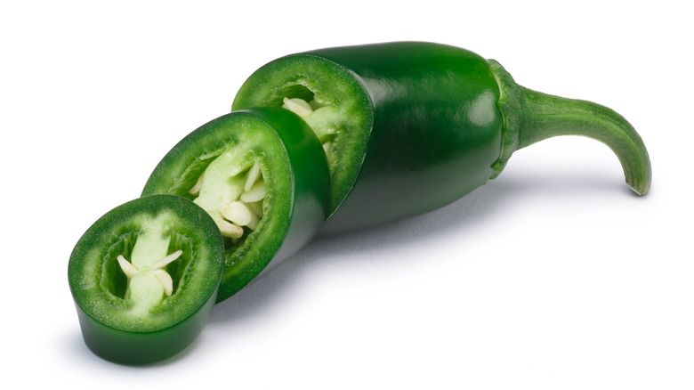 Chopped green jalapeno pepper