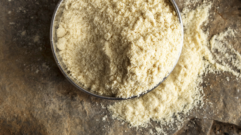 Spoon of chickpea flour