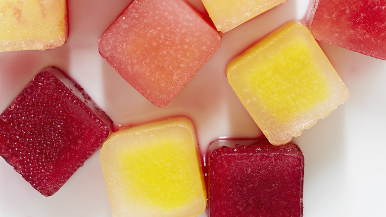 Fruit-flavored ice cubes