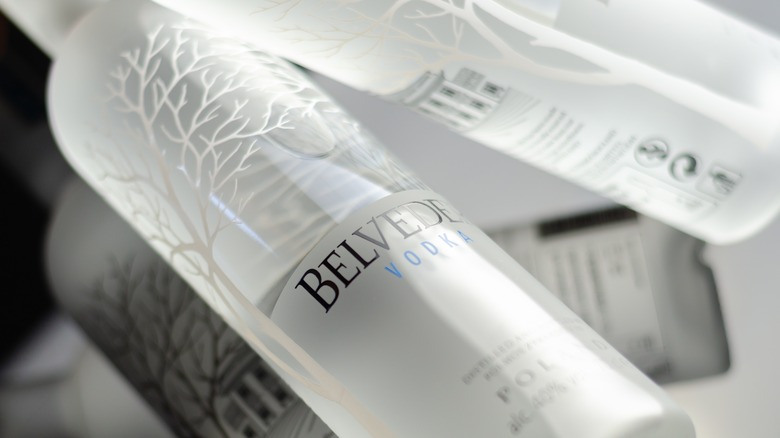 Bottles of Belvedere vodka