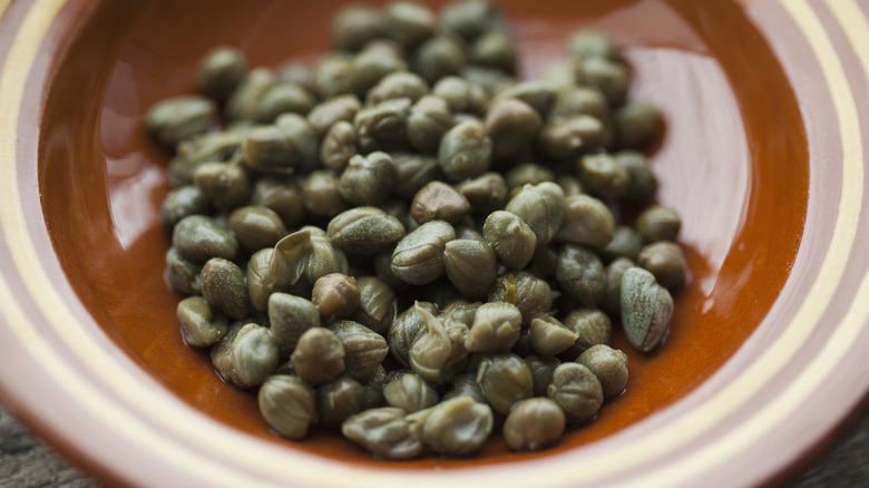 Little bowl of capers