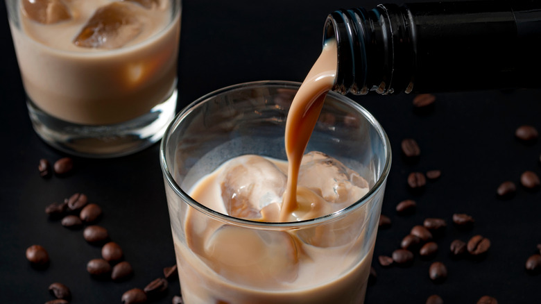 Irish Cream pouring into glass