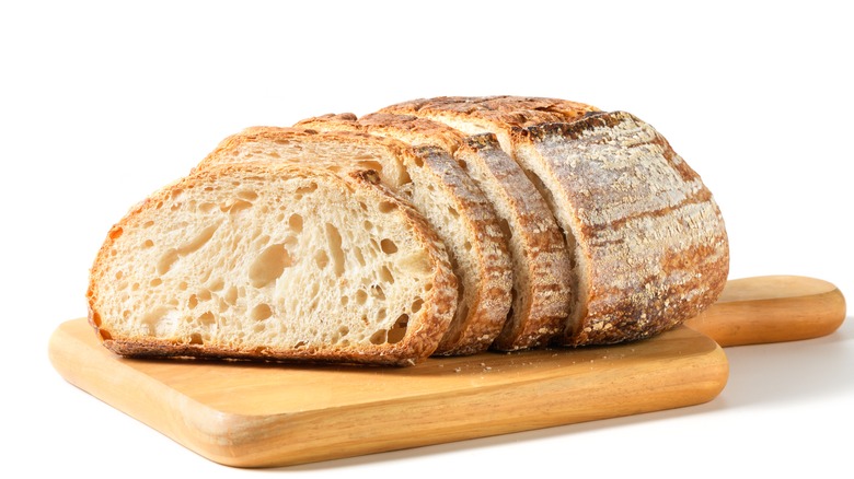 Sliced loaf of bread