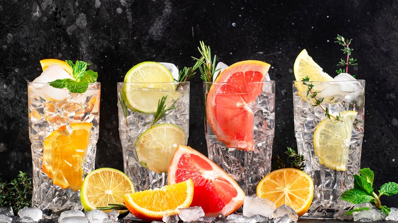 four citrus cocktails