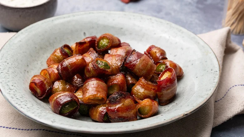 bacon-wrapped Brussels sprouts