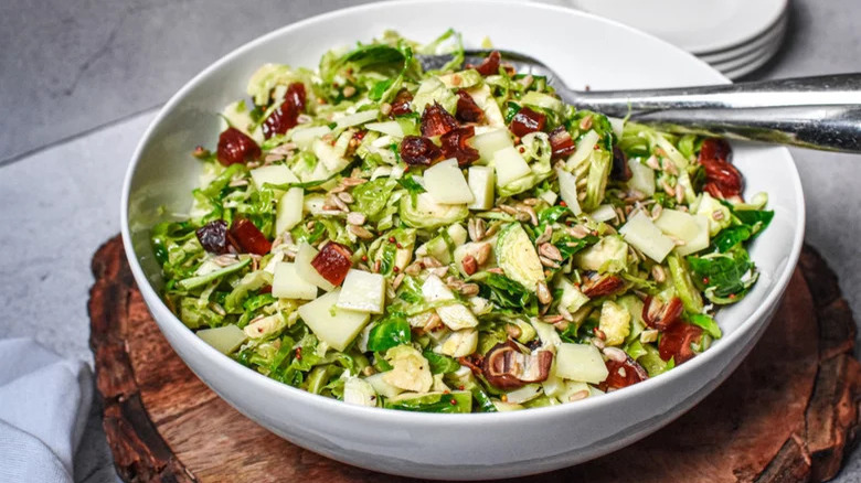 shaved Brussels sprouts salad