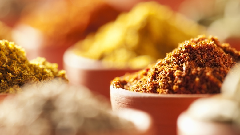 Close up of Indian spices