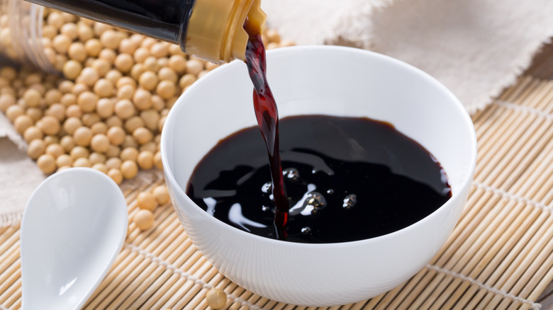 Bowl of soy sauce