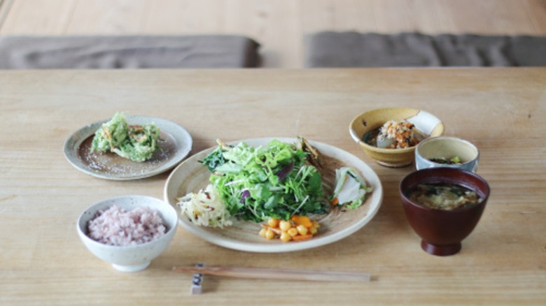 Japanese meal table setting