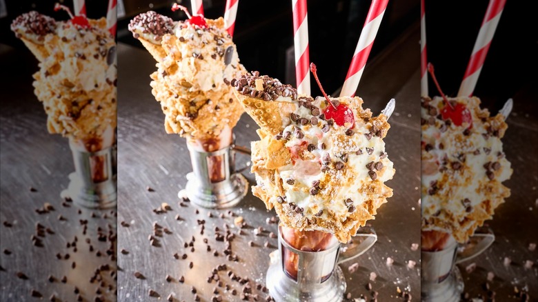 The CrazyShakes at Black Tap two cannoli shakes