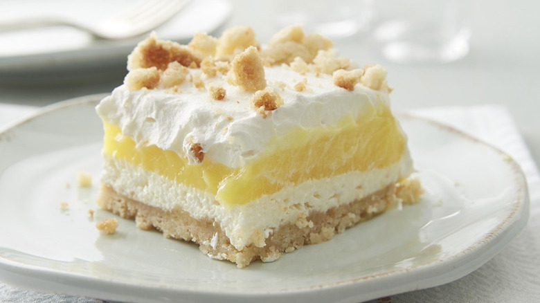Lemon lush on a plate