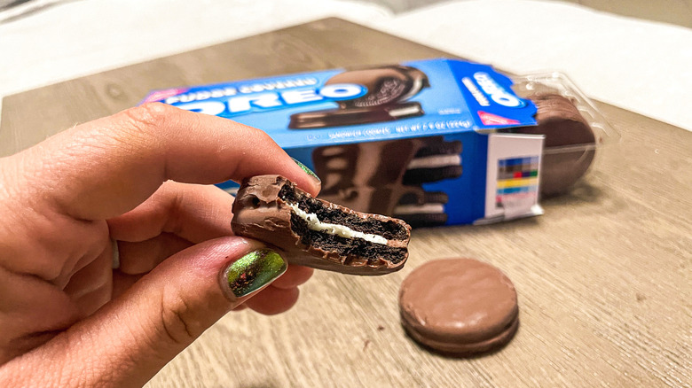 Fudge covered Oreos