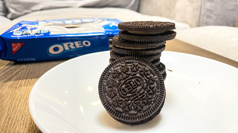 Stack of original Oreos