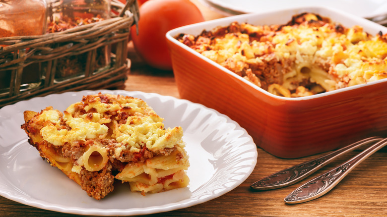 Greek pastitsio casserole