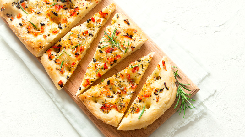 Italian flatbread with toppings