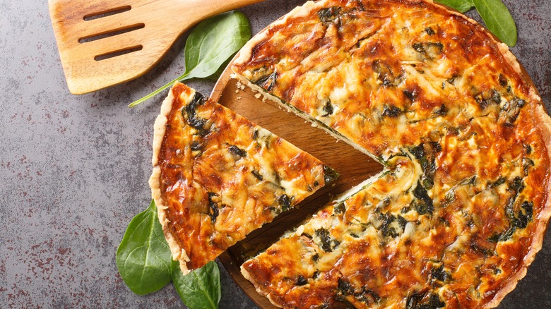 Quiche with pie dough