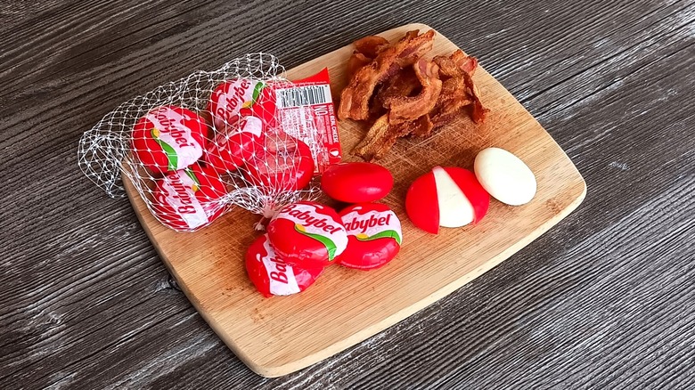 Babybel cheese bacon cutting board