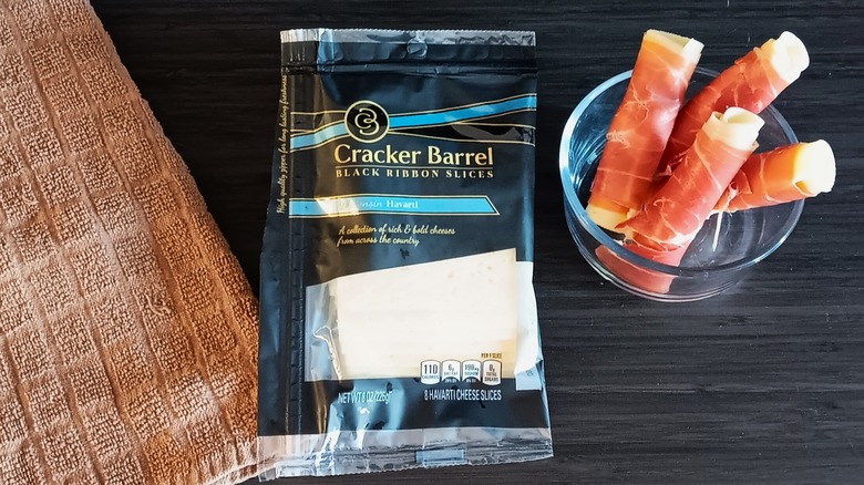 Cracker Barrel cheese slices prosciutto