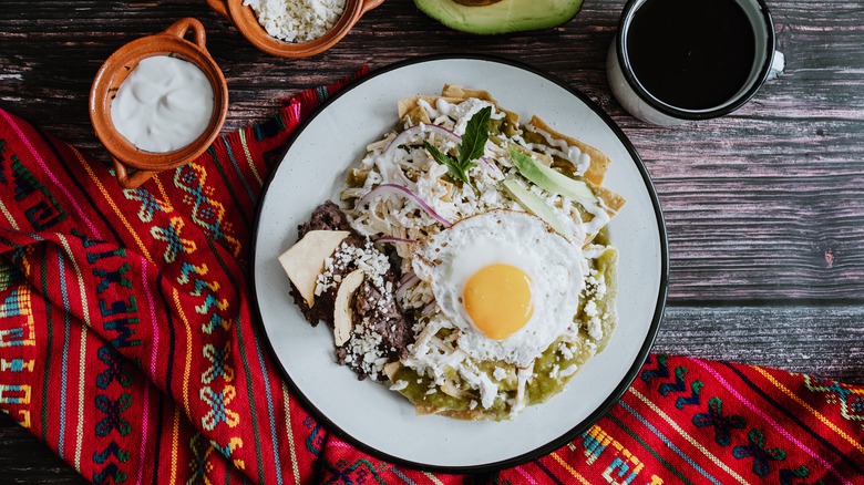 Plate of chilaquiles