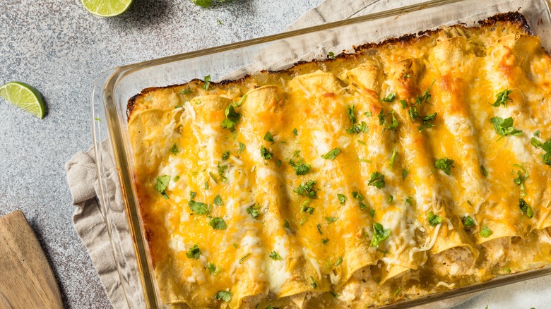 Pan of enchiladas 