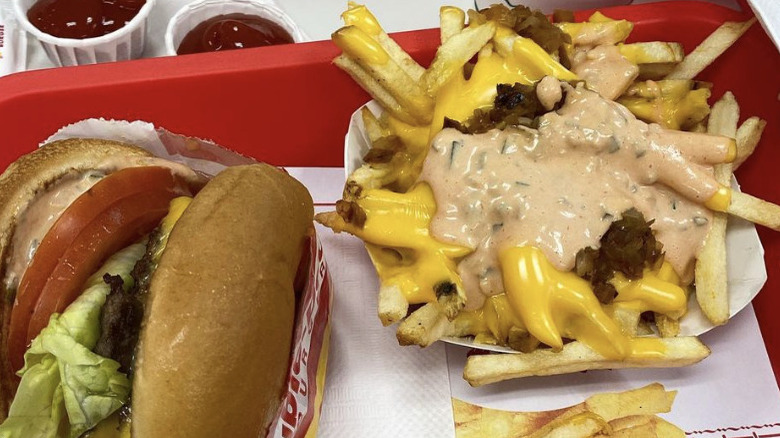 In N Out burger and fries